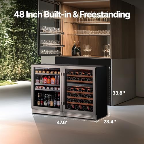Ca'Lefort 48 Inch Wine & Beverage Refrigerator Set, 220 Can & 52 Bottle - Image 3