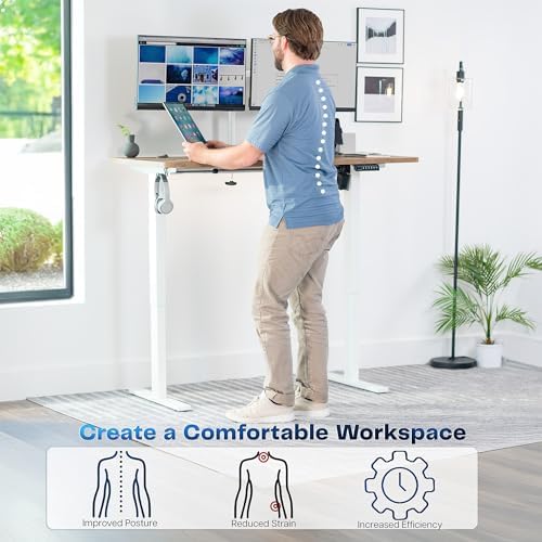 VIVO Reclaimed Wood 55 x 28 in Standing Desk, DESK-KIT-1W55P - Image 4