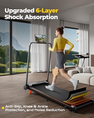Abonow Walking Pad Treadmill with Handle Bar for Home Office - Image 2
