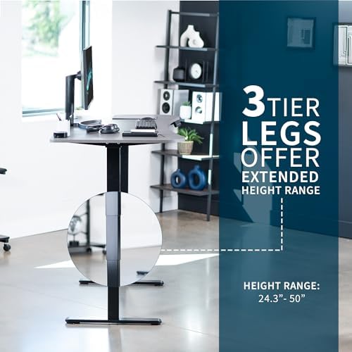 VIVO Dark Gray 63 x 32 in Standing Desk, DESK-KIT-2B1G - Image 5