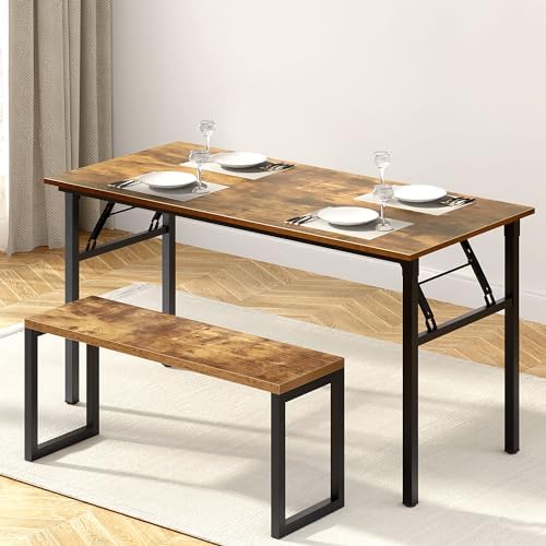 Need Office Computer Desk 60 Inch Sturdy Folding Laptop Table Retro - Image 6
