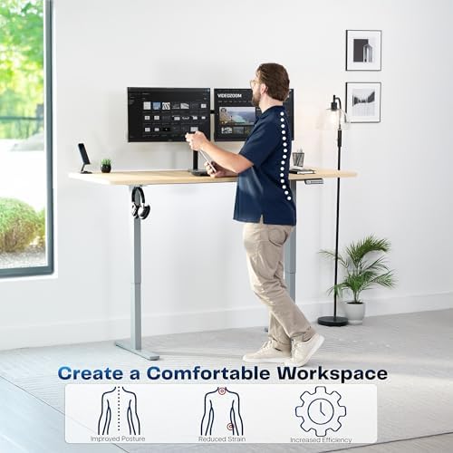 VIVO Light Wood 71 x 30 in Standing Desk, DESK-KIT-1G7C - Image 4