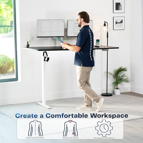 VIVO Black 71 x 36 in Standing Desk, DESK-KIT-1W7B-36 - Image 4