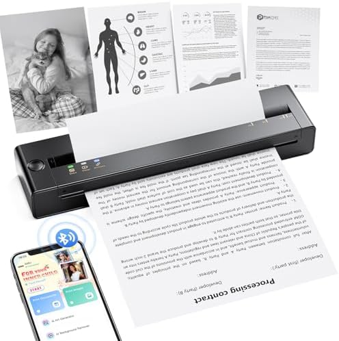 TATTMUSE A28U Inkless Thermal Portable Printer Wireless for Travel 8.5 x 11 by TATTMUSE