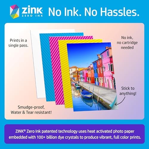 HP Sprocket Portable 2x3 Instant Color Photo Printer (Blush Pink) Starter Bundle - Image 5