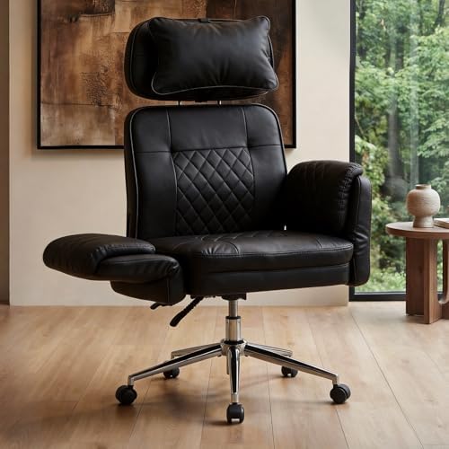 Big and Tall Ergonomic Office Chair, Criss Cross Desk Chair with Pivot Arms by IKALIFE