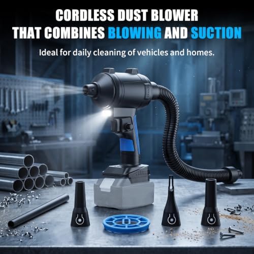Brushless Cordless Air Duster Blower for Makita18V Battery(No Battery),75000 RPM High-Speed Motor Electric Duster Blower,500MPH/3 Speeds,for Sawmill Room, Workshop/Computer Cleaning - Image 5