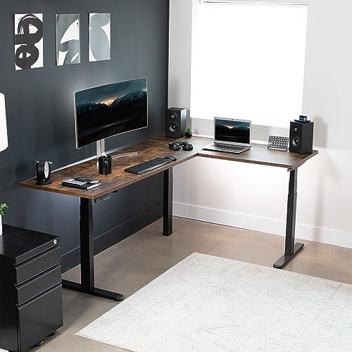VIVO Black Electric Corner 3 Leg Standing Desk Frame, DESK-V130EB - Image 2