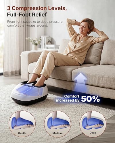 KNQZE Shiatsu Foot Massager with Heat for Plantar Fasciitis, Birthday Gifts - Image 5