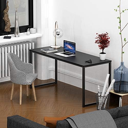 SHW Mission 55-Inch Home Office Computer Desk, Black - Image 2