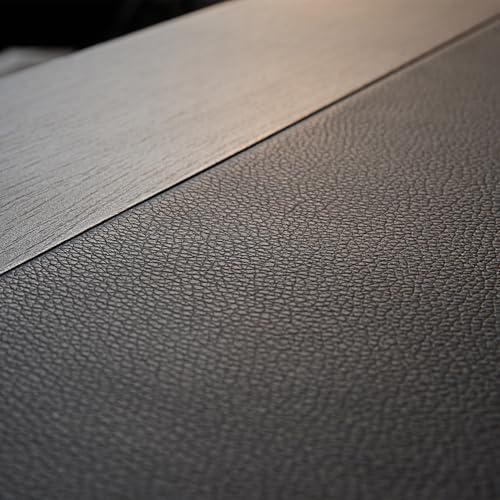 EUREKA ERGONOMIC Leather Standing Desk, 60 inch Executive Desk with Drawers,Modern Oak Grain X-Shaped Leg Sit Stand Desk, Charge Power Outlet Luxury Home Office Computer Desk - Image 5