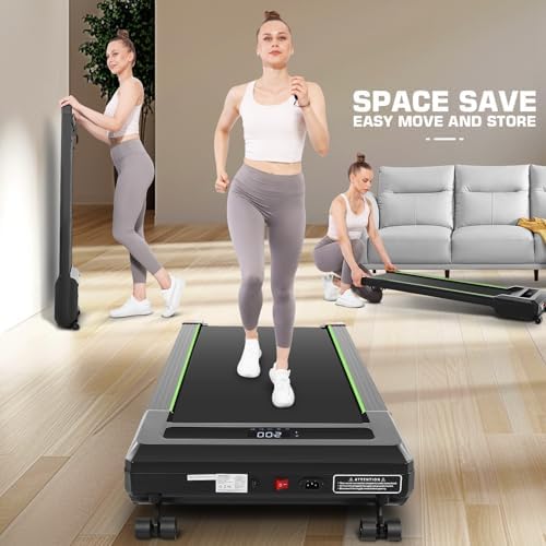 ANCHEER Walking Pads, 2 in 1 Under Desk Treadmill 2.5HP Compact Running Machine with Remote Control, 300lbs Weight Capacity for Home/Gym/Office,Ultra-Quiet, Installation-Free - Image 6
