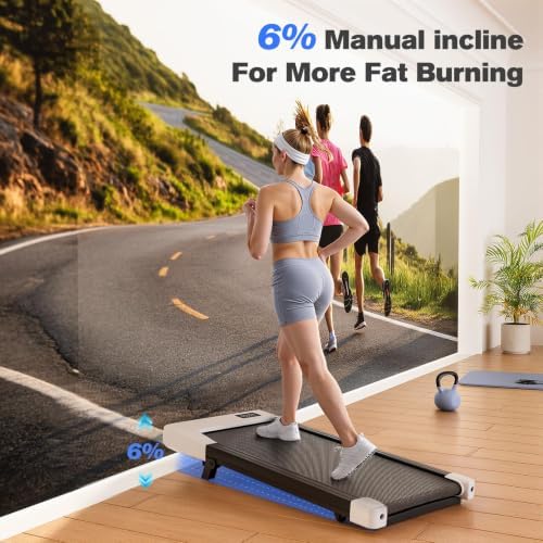 6% Incline 300 lbs Walking Pad Under Desk Treadmill - Image 2