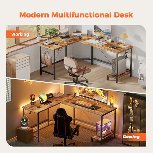 Mericonia 67 inch L Shaped Desk with CPU Stand, Large Corner Gaming Desk - Image 3