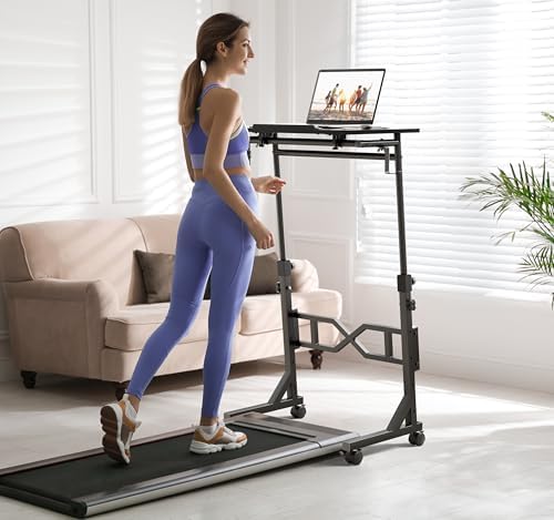 Oransail Small Standing Desk with Wheels, 29.5-45.3 Inch Adjustable Height - Image 2