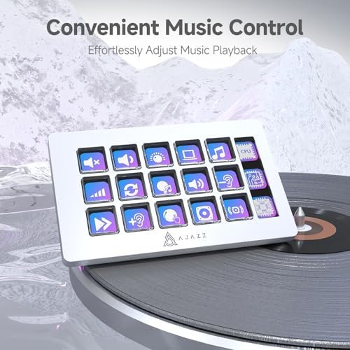 AJAZZ Macro Keypad Stream Controller Deck Gaming Streaming Shortcut Keyboard,15 Programmable Keys, LCD Side Screen,Suitable for YouTube Streaming, Office Desktop Configuration, Laptops, PCs and Macs. - Image 3