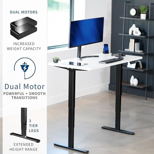 VIVO White 60 x 24 in Standing Desk, DESK-KIT-2B6W - Image 4
