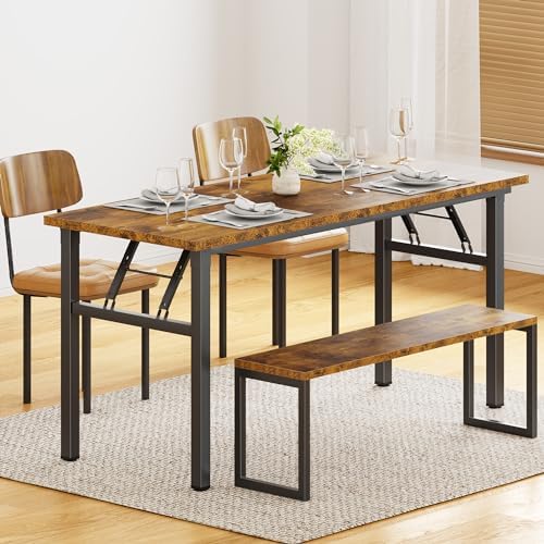 Need Office Computer Desk 62 Inch Sturdy Folding Laptop Table Retro - Image 4