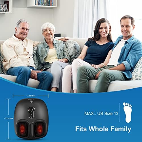 COMFIER Shiatsu Foot Massager with Heat,Vibration,Rolling Compression,Feet Massager for Plantar Fasciitis,Neuropathy Pain,Home Office Use,Fits Size up to 13IN,for Dad,Mom - Image 2