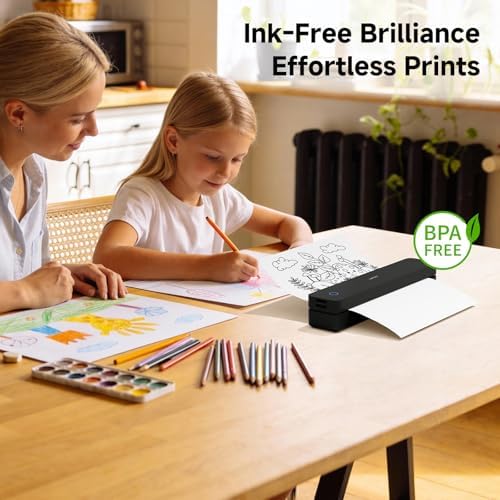 HPRT Portable Printer Wireless for Travel, Inkless Thermal Printer Matte - Image 4