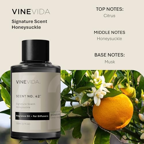 VINEVIDA [4 Fl Oz] Honeysuckle Fragrance Oil for Cold Air Diffusers, Essential Oils for Diffuser Oil Refill & Air Freshener Room Spray - Image 2
