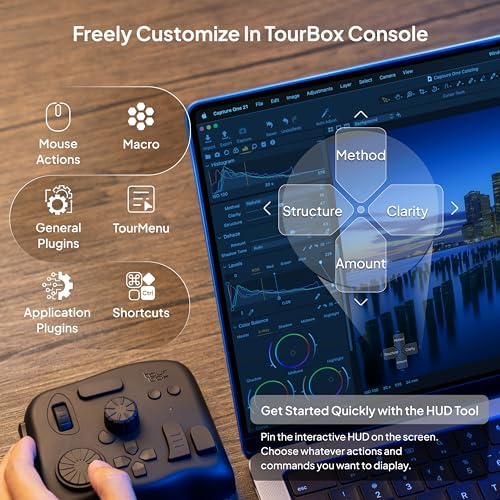 TOUR BOX Elite Editing Controller, Wireless Pro Creative Console, Black - Image 5