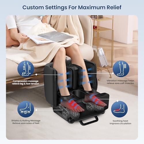 COMFIER Shiatsu Foot & Calf Massager with Heat,2 in 1 Ottoman,FSA Eligible - Image 3