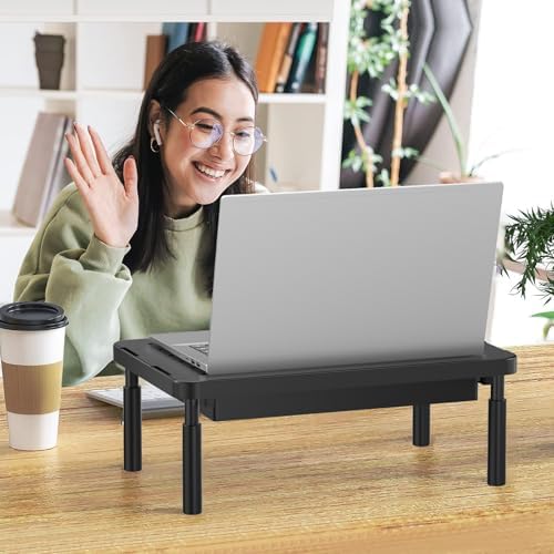 WALI Computer Monitor Stand with Storage, Monitor Riser 3 Height Adjustable - Image 2