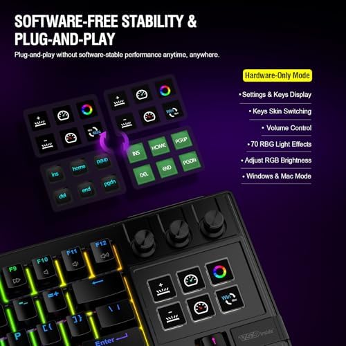VSD K1 Pro 87‑Key Macro Mechanical Keyboard with Integrated Streaming Deck - Image 6