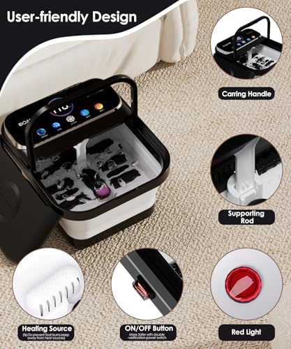 OOAMBB Collapsible Foot Spa Bath with Remote Control,Heat,Bubble,Timer - Image 5