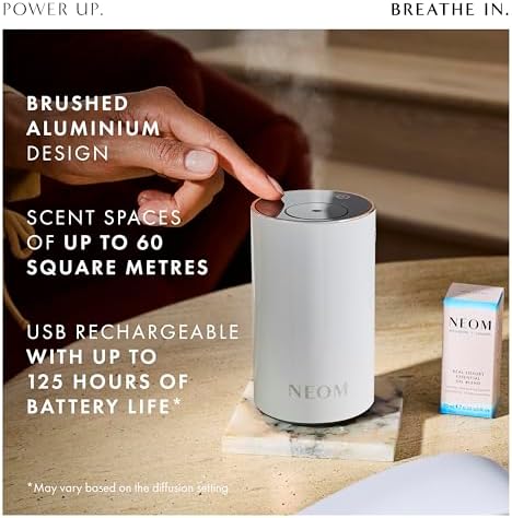 NEOM Wellbeing Pod Mini+ Essential Oil Diffuser, White I Waterless and Wireless I Portable & Versatile - car, Office or Home I Up to 125 Hours of Natural Fragrance use per Charge - Image 3