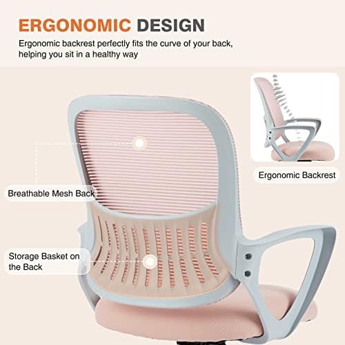 Sweetcrispy Home Office Chair, Mesh Office Chair, Lumbar Support - Image 6