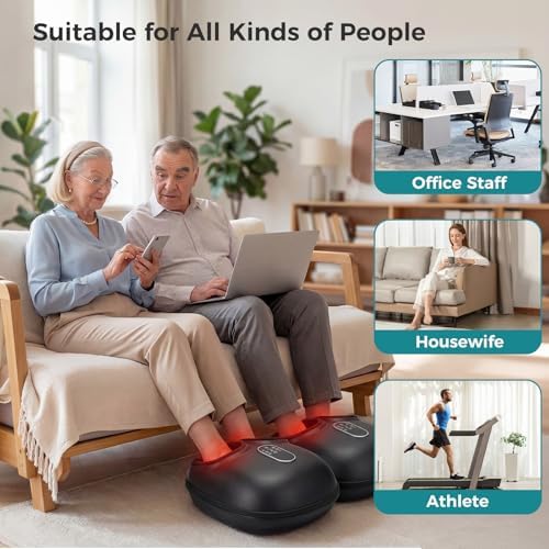 OLIXIS Foot Massager Machine with Heat, Deep Kneading & Air Compression - Image 5
