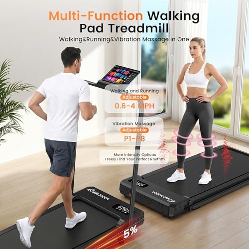 Small Walking Pad with Incline - Under Desk Treadmill with Vibration Plate - Image 2