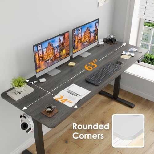STARY Electric Standing Desk Adjustable Height Sit Stand Home Office Desk with Splice Board - Image 4