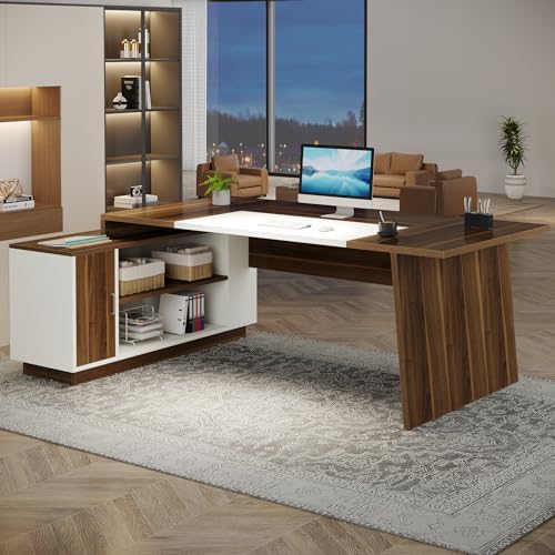 Tribesigns 70.5" L-Shaped Executive Office Desk, Large Computer Desk by Tribesigns