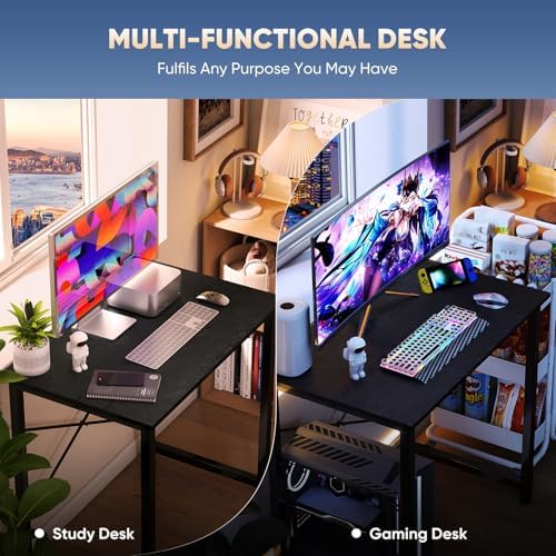 DUMOS 32 Inch Small Computer Desk, Gaming Desks for Home Office Bedroom - Image 5