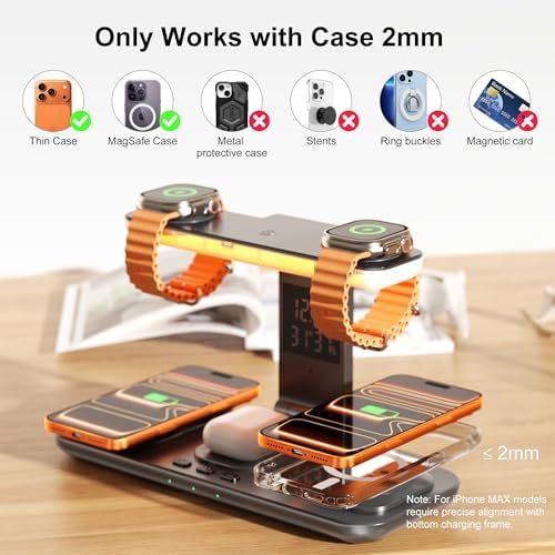 7 in 1 Charging Station, Dual Phone Charging Station for 2 Apple Watch - Image 3