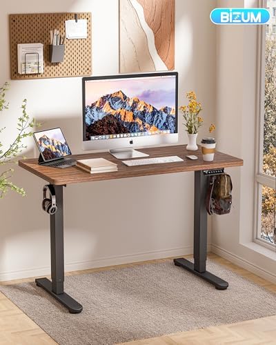 BIZUM Standing Desk Electric Adjustable Computer Desk-Stand up Desk Office Gaming Home Office Memory Desks 48x24 inches Wild Walnut - Image 2