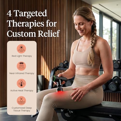 BOB AND BRAD Q2 Ultra Max Mini Massage Gun, Deep Tissue Back Handheld Massager with Infrared Heat Therapy, 5-11mm Amplitude, FSA Approved Portable Percussion Muscle Massager Gun Fathers Day HSA - Image 5