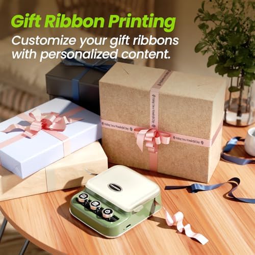 Phomemo P15 Ribbon Printer, Custom Text/Icon Mini Bluetooth Portable Label Maker Machine with 4 Tapes for Gift Wrap, Decorations, Cloth Tags, DIY Crafts, Wedding Bouquets, Party Favors - Image 4