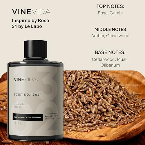 VINEVIDA [16 Fl Oz] Scent NO. 1302 Fragrance Oil for Cold Air Diffusers, Aromatic Notes of Cedarwood Spicy Woody, Essential Oils for Diffuser Oil Refill & Air Freshener Room Spray - Image 2