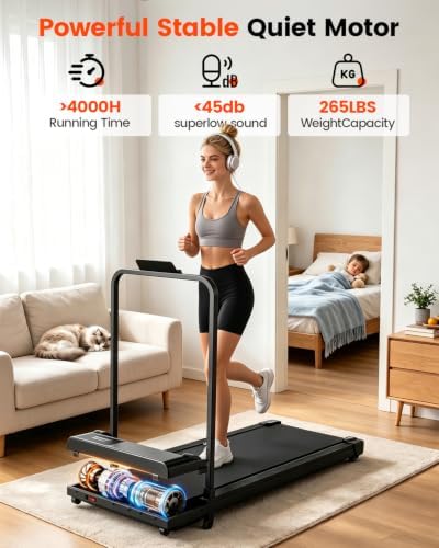 Walking Pad Treadmill with Incline and Handle Bar for Home Office - Image 4