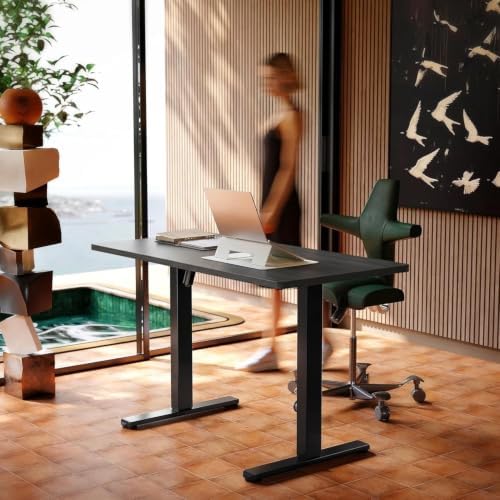 HUANUO 48x24 Inch Electric Standing Desk, Height Adjustable, Grey - Image 2