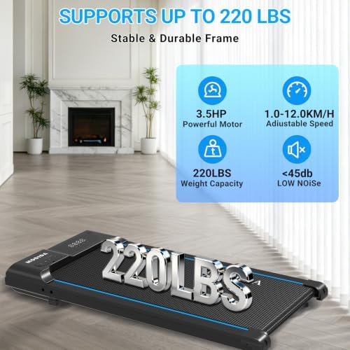 3 in 1 Under Desk Treadmill with Incline Walking Pad for Home & Office - Image 6