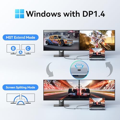LIONWEI USB C Docking Station Dual Monitor HDMI, Laptop Multiport Adapter - Image 5