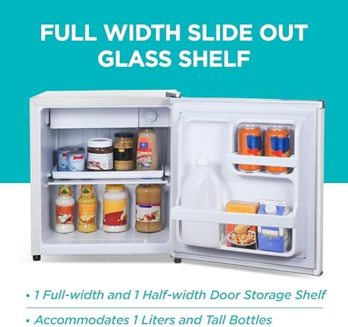 BLACK+DECKER 1.7 Cu. Ft. Compact Refrigerator, Energy Star, BCRK17W, White - Image 4
