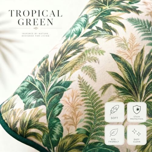 Efomao Watercolor Fabric Executive Office Chair Home Foot Rest, Green - Image 6
