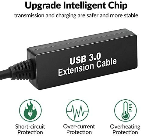 50FT USB 3.0 Extension Cable,Active Type A-Male to A-Female Extender Cord, 2 Signal Boosters,Compatible Oculus Quest 2/3 VR,Printer, Webcam,Xbox, PS4 and More, - Image 2