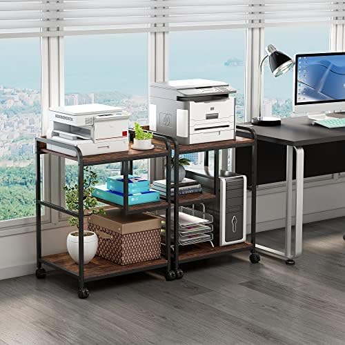 Fannova Large Printer Stand with PC Tower Shelf for Home Office Storage - Image 5